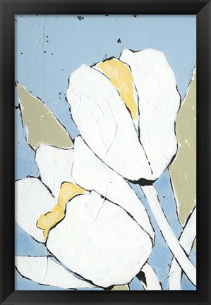 Framed White Tulip Triptych I Print