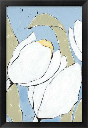Framed White Tulip Triptych II Print