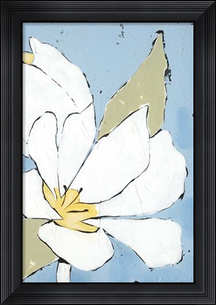 Framed White Tulip Triptych III Print