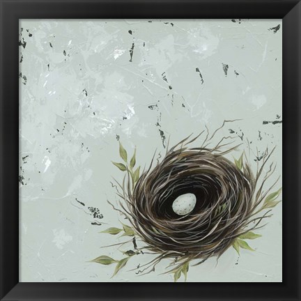 Framed Flower Nest I Print