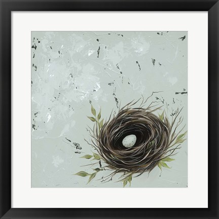 Framed Flower Nest I Print