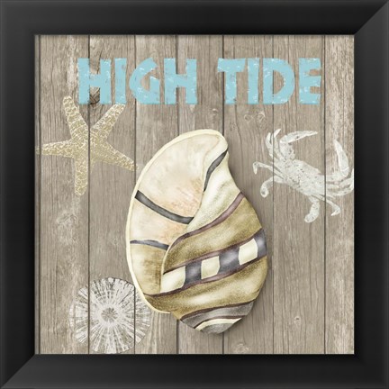 Framed High Tide Shoreline I Print