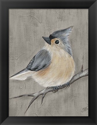 Framed Winter Bird I Print