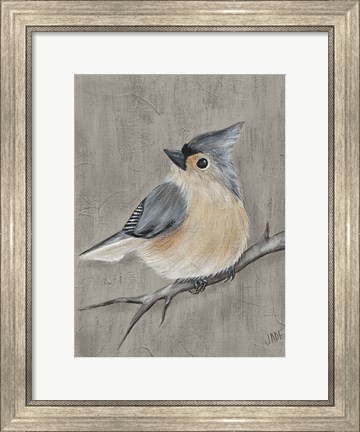 Framed Winter Bird I Print