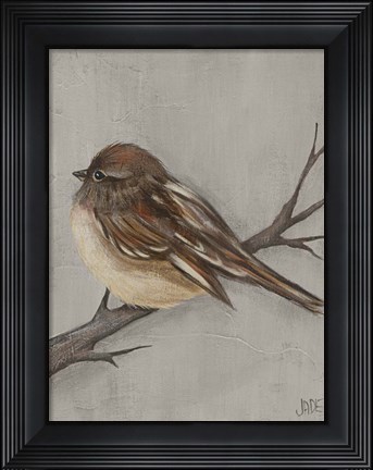 Framed Winter Bird III Print