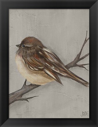 Framed Winter Bird III Print