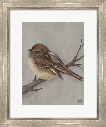 Framed Winter Bird III Print