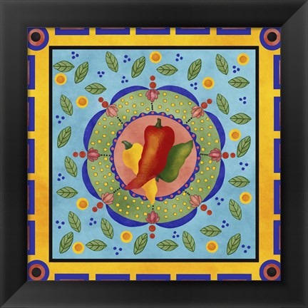 Framed Spanish Peppers I Print