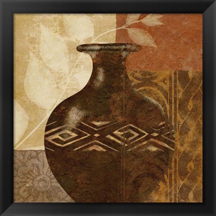 Framed Ethnic Vase III Print