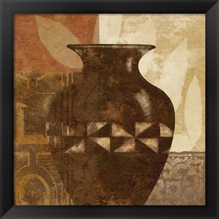 Framed Ethnic Vase IV Print