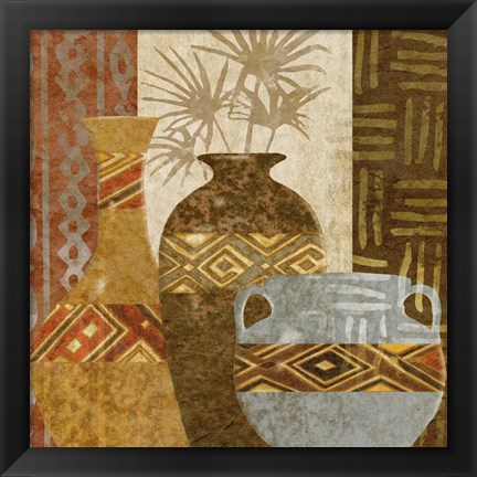 Framed Ethnic Vase V Print
