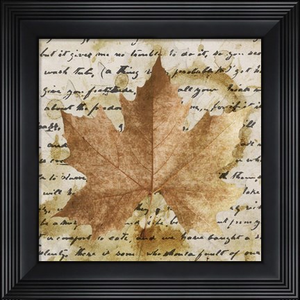 Framed Earth Leaf I Print