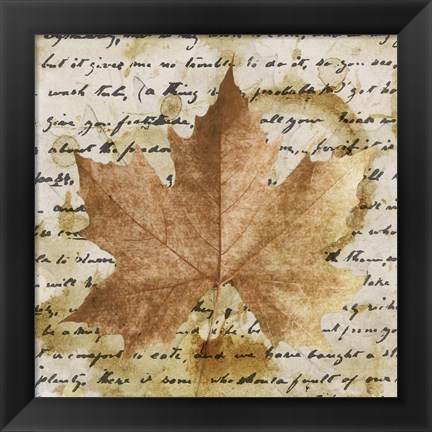 Framed Earth Leaf I Print