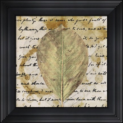Framed Earth Leaf II Print