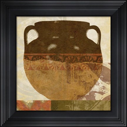 Framed Ethnic Pot I Print