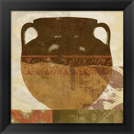 Framed Ethnic Pot I Print
