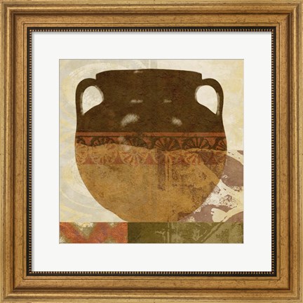 Framed Ethnic Pot I Print