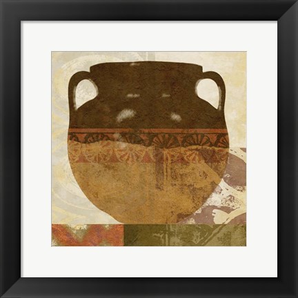 Framed Ethnic Pot I Print