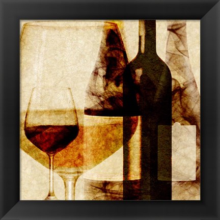 Framed Smokey Wine I Print