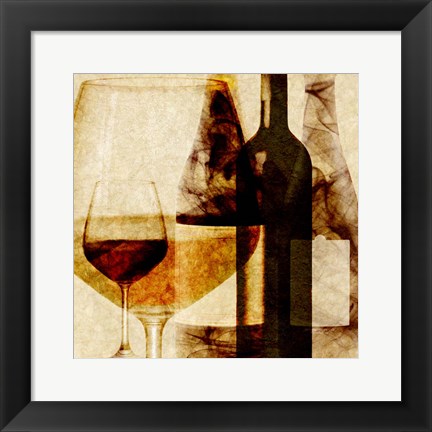 Framed Smokey Wine I Print