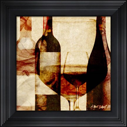 Framed Smokey Wine II Print