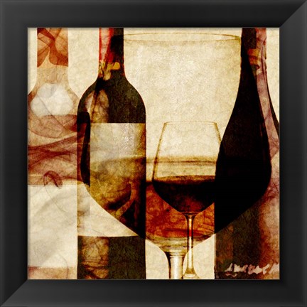 Framed Smokey Wine II Print