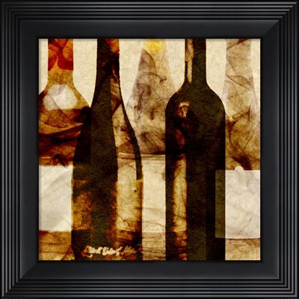 Framed Smokey Wine III Print