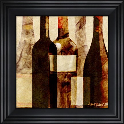 Framed Smokey Wine IV Print
