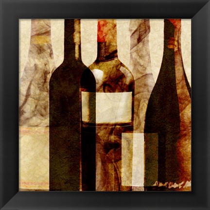 Framed Smokey Wine IV Print