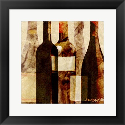 Framed Smokey Wine IV Print