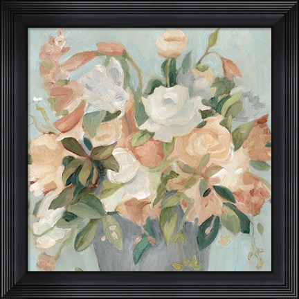 Framed Soft Pastel Bouquet II Print