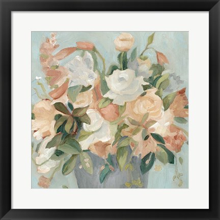 Framed Soft Pastel Bouquet II Print