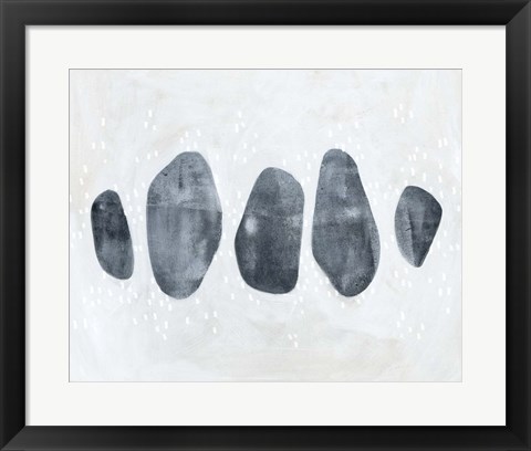 Framed Stone Collection I Print