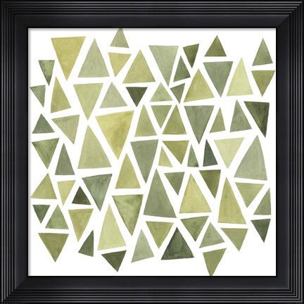 Framed Celadon Geometry II Print