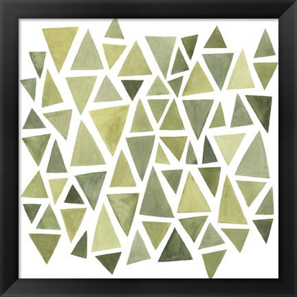 Framed Celadon Geometry II Print