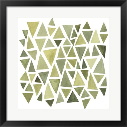 Framed Celadon Geometry II Print