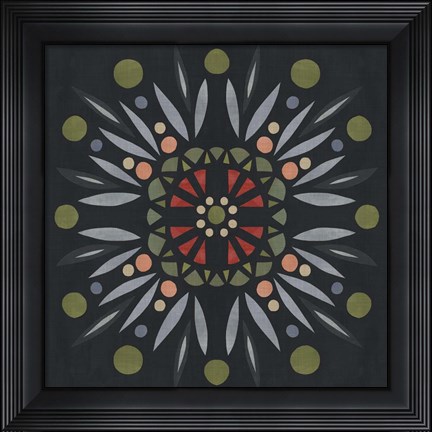 Framed Folk Mandala II Print