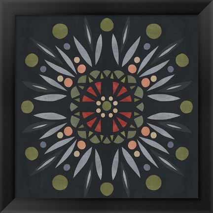 Framed Folk Mandala II Print