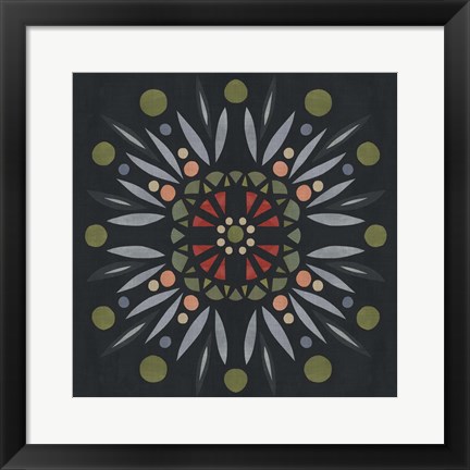 Framed Folk Mandala II Print