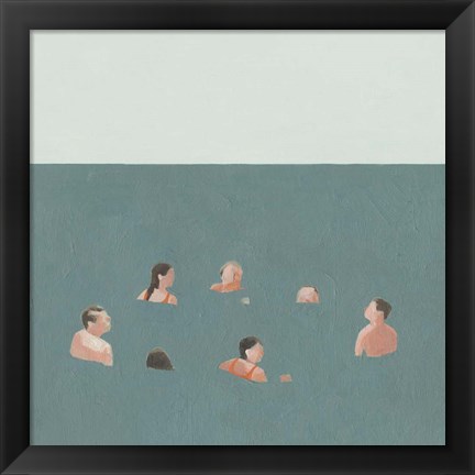 Framed Swimmers I Print