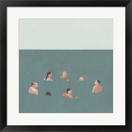 Framed Swimmers I Print