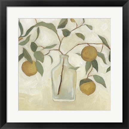 Framed Greenery Still Life I Print