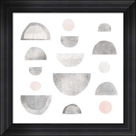 Framed Half Circles I Print