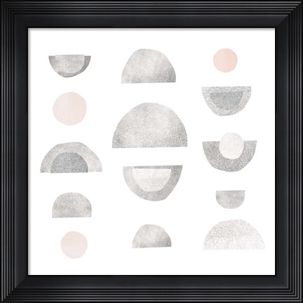 Framed Half Circles II Print