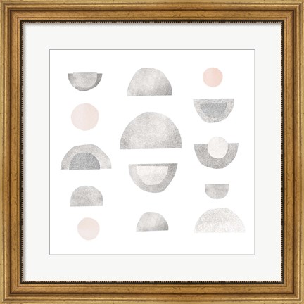 Framed Half Circles II Print