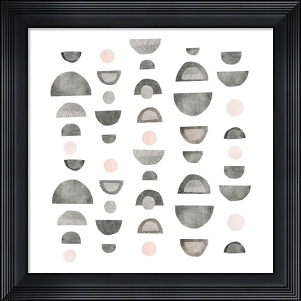 Framed Half Circles III Print