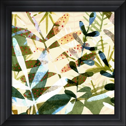 Framed Technicolor Jungle I Print