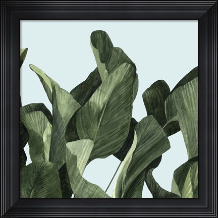 Framed Celadon Palms II Print