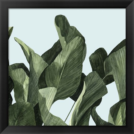 Framed Celadon Palms II Print