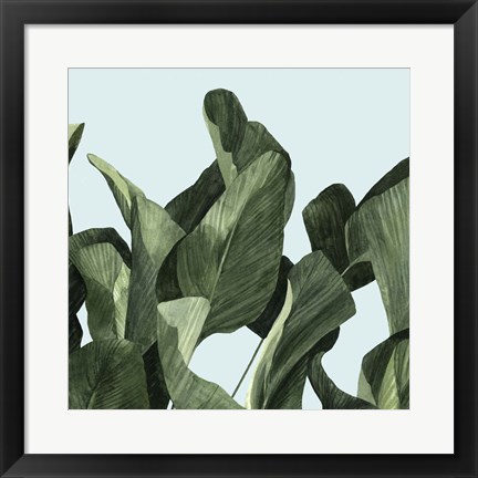 Framed Celadon Palms II Print